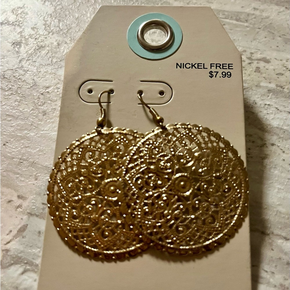 Target Corporation OS Gold Embellished Fashion Pierced Earrings
